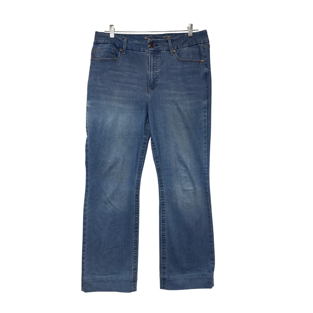 Seven7 Tummy Less High Rise Slim Boot Jeans Blue Womens‎ Size 16 Stretch Denim